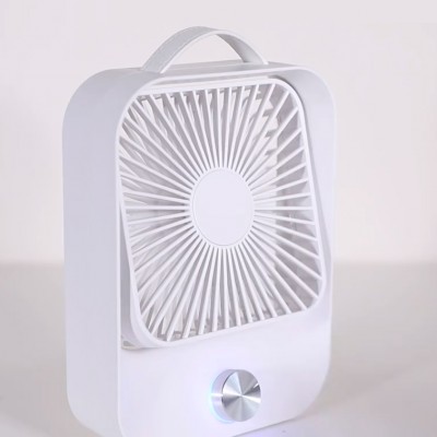 Portable Personal Usb Mini Table Fan Rechargeable with Light