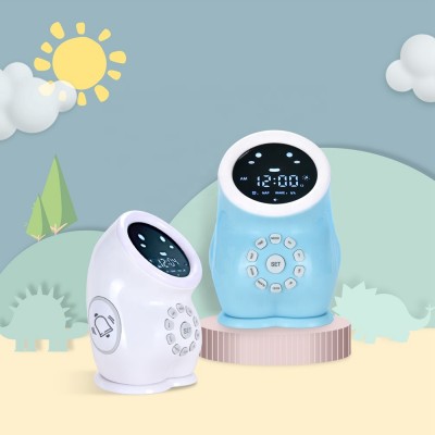 Electronic LED Sunrise Simulation Children Alarm Night Light Clock  Baby Kids Sleep Trainer For Bedroom